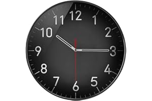 MEEUSKY Wall Clock Grizzly 12 Inch,Modern Round Silent Non-Ticking Nattery Operated and Apply to Bedroom Living Room Study Room and Offiec Decor