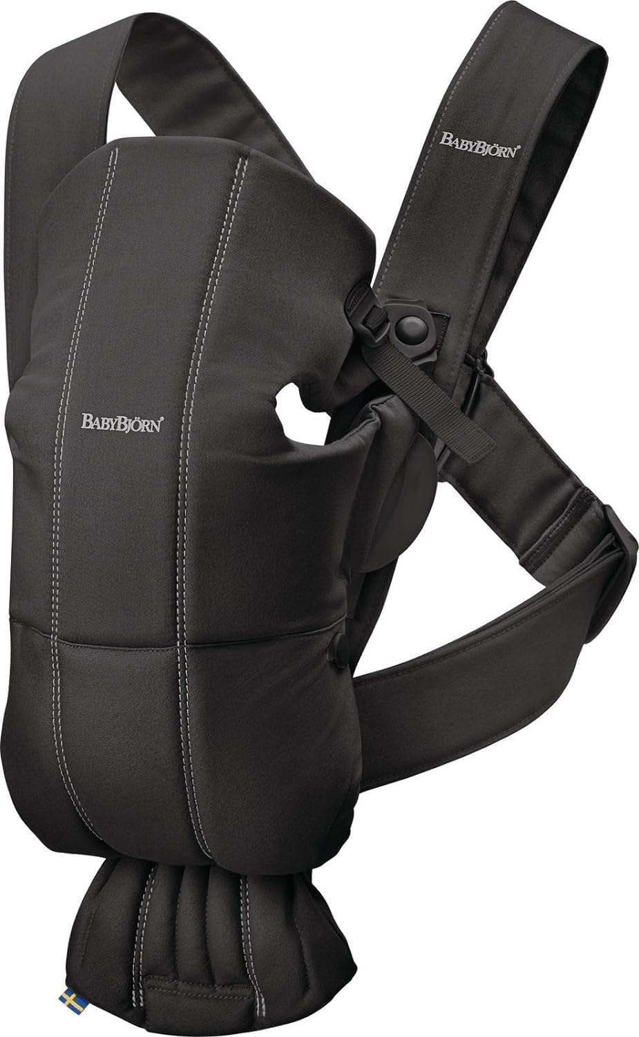 BabyBjörn Baby Carrier Mini Woven Black Infant Carrier 0-12 Months