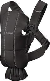 BabyBjörn Baby Carrier Mini Woven Black Infant Carrier 0-12 Months