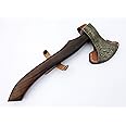 DIST A-004 Custom Made Damascus Steel Axe - Gorgeous and Solid