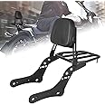 AUFER Detachable Rear Passenger Backrest Sissy Bar With Luggage Rack And Backrest Pad Compatible With For 2015 2016 2017 2018 2019 2020 2021 2022 2023 K-awasaki Vulcan S 650 VN650 EN650