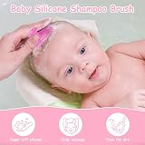 Aolso Baby Hair Brush 3Pcs Set Pink Cradle Cap Brush Comb Newborn Toddler view 3
