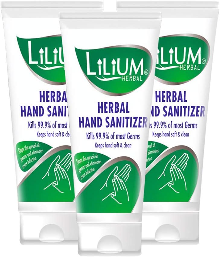 Lilium Herbal Hand Sanitizer, Tube, 60ml Pack of 3