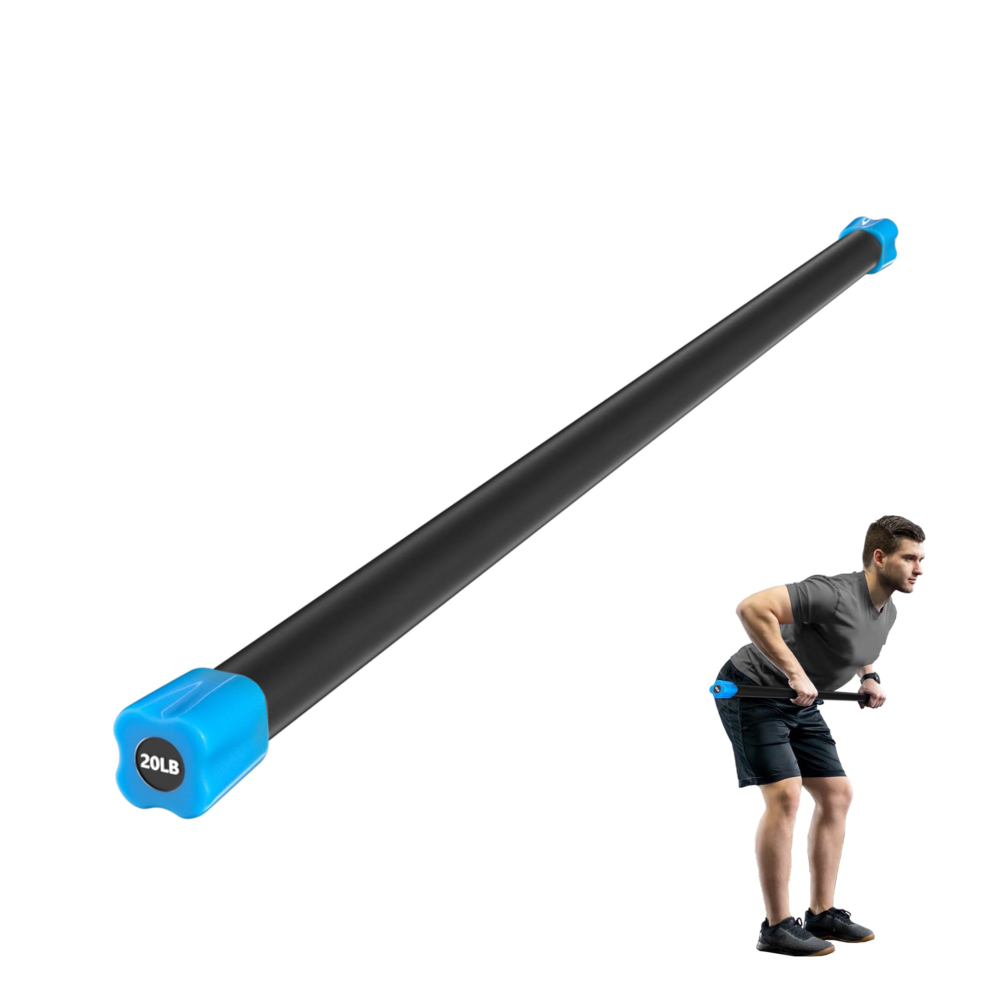 Photo 1 of **COLOR IS RED. SCRAPES AND DIRT FROM TRANSPORT ****Signature Fitness Total Body Workout Weighted Bar Weighted Workout Bar Weighted Exercise Bar, 25-Pound