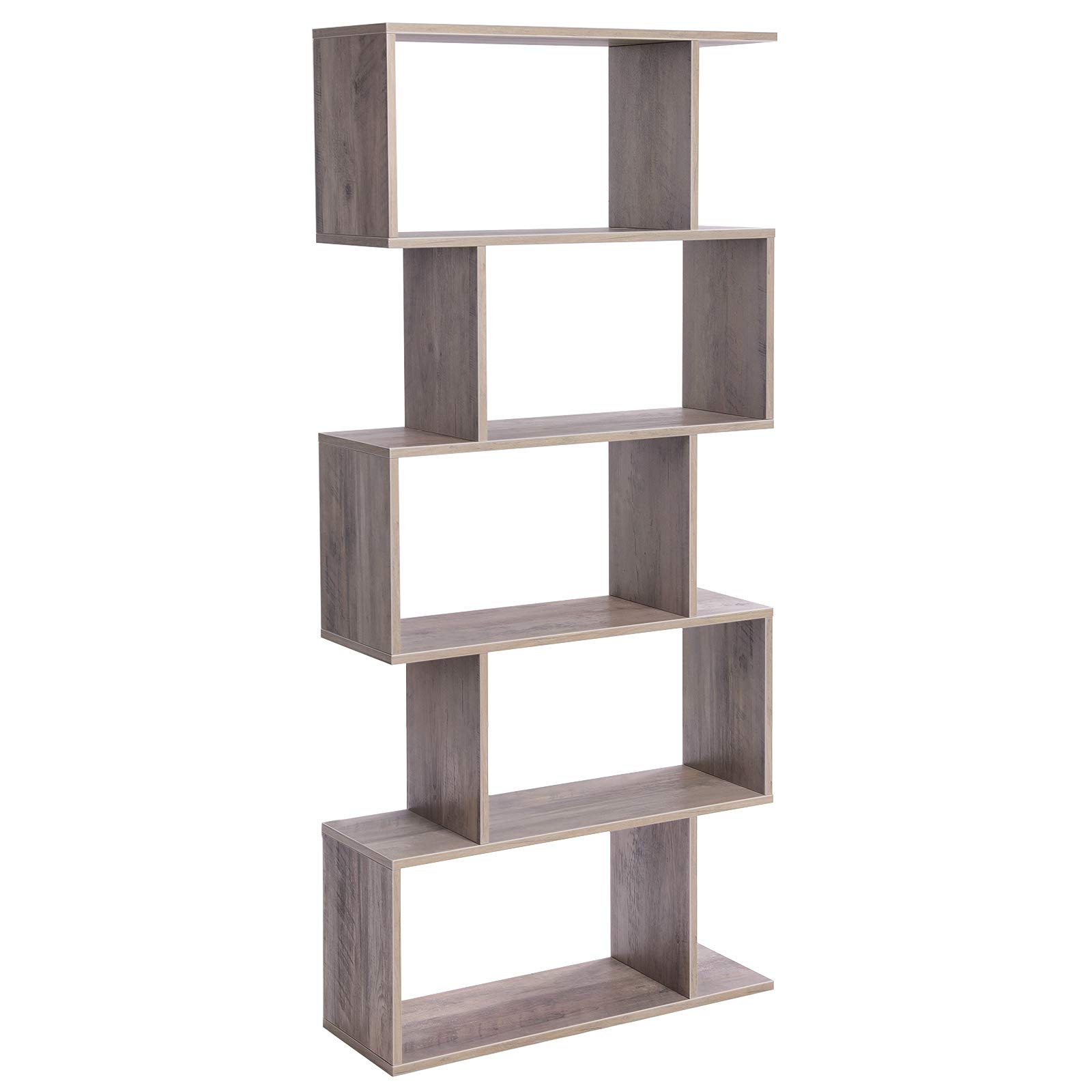 Photo 1 of ***POSSIBLY MISSING SOME HARDWARE, SELLING AS IS FOR PARTS, FINAL SALE***VASAGLE Wooden Bookcase, Display Shelf and Room Divider, Freestanding Decorative Storage Shelving, 5-Tier Bookshelf, Greige ULBC062M01 9.4D x 27.6W x 62.6H in***POSSIBLY MISSING SOME
