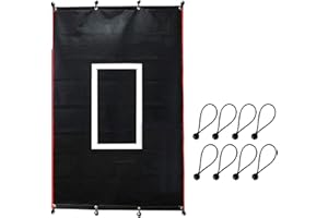 ChiuTiaro Baseball Batting Cage Backdrop and Net Saver Backstop Padding Mat Versatile Foldable Hanging Heavy Duty for Pitchin