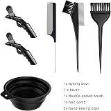 Gezimetie 6Pcs Hair Dye Kit Salon Coloring Brush Bowl Set Professional view 5