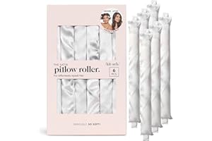 Kitsch Satin Pillow Rollers -Heatless Hair Curler, Hair Rollers, Heatless Curls Overnight, Flexible Curling Rods for Long &Short Hairs, Flexi Rod Curlers to Sleep in, Overnight Blowout Rods-6pc Marble