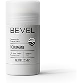 Bevel Deodorant for Men with Coconut Oil and Shea Butter, Aluminum Free, No Streaks, 48 Hour Odor Protection, 2.5 Oz