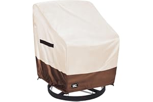 Finiboko Outdoor Chair Covers, (30W x34D x38H inches) 100% Waterproof Heavy Duty Patio Furniture Covers,Outdoor Furniture Covers Waterproof for Patio Chair Covers,Beige&Brown