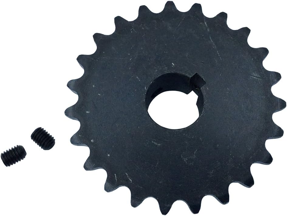 KOVPT # 35 Roller Chain Sprocket 3/4" Bore 20 Teeth B Type 3/8" Pitch #45 Steel Black