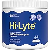 Hi-Lyte K1000 Electrolytes Powder Mix Unflavored Keto & Performance, 50 Servings
