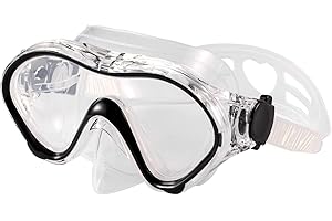 Fpxnb Kids Swim Mask, Swimming Goggles with Nose Cover, Snorkel Mask Diving Mask for Scuba Snorkeling, Anti-Fog Lens Waterproof Socket 180° View Angle Face Mask for Youth Children Junior Teens