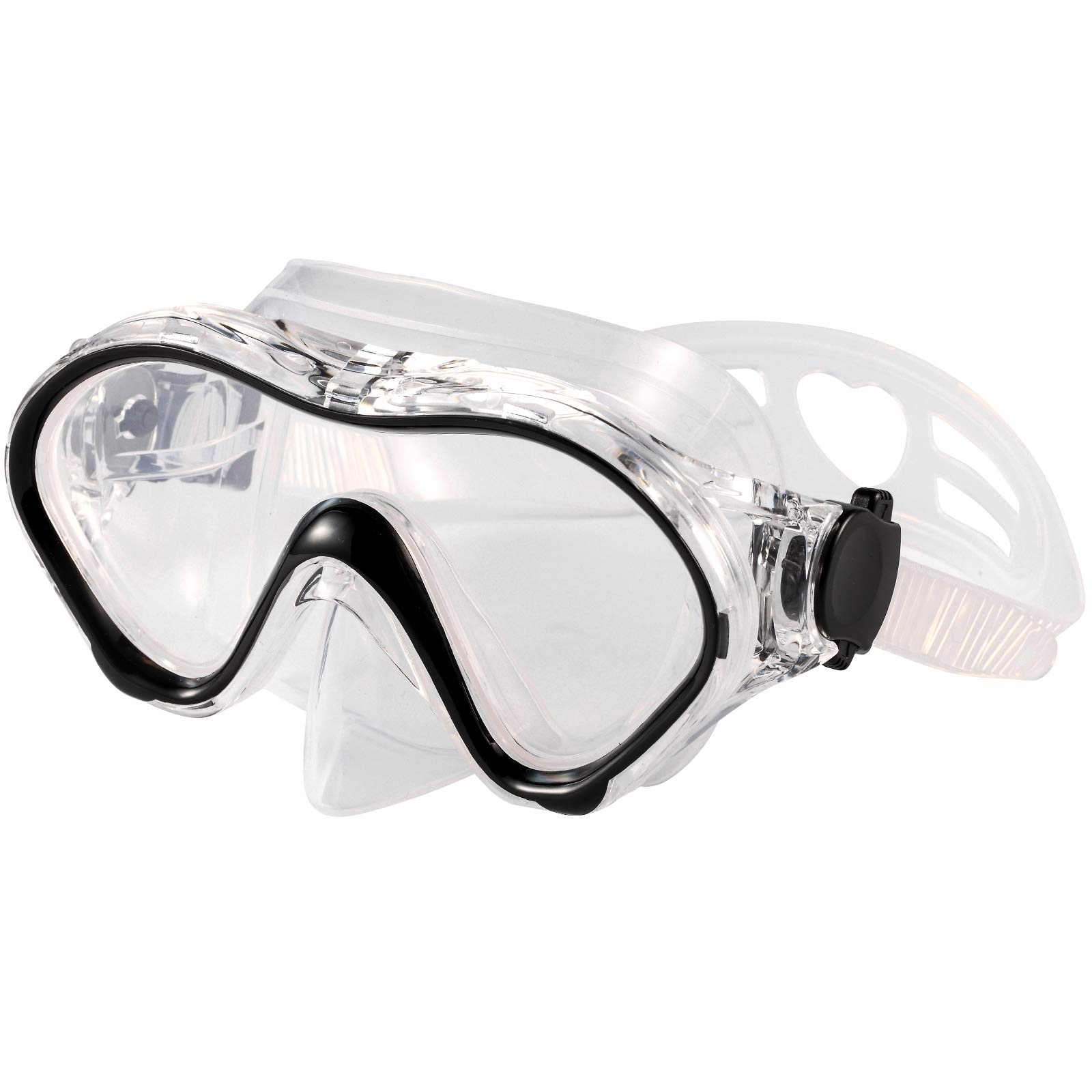 Yizerel Kids Swim Mask, Swimming Goggles with Nose Cover, Snorkel Gear Scuba Diving Snorkeling, Anti-Fog UV Protection Lens Waterproof Socket 180° View Angle Face Mask for Youth Children Junior Teens