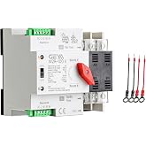 GEYA 2P 100A AC110V Automatic/Manual Transfer Switch,ATS Dual Power Auto Transfer Switch,Uninterruptible Millisecond-Level ATS,DIN Rail Mounting（W2R 2P 100A AC110V）