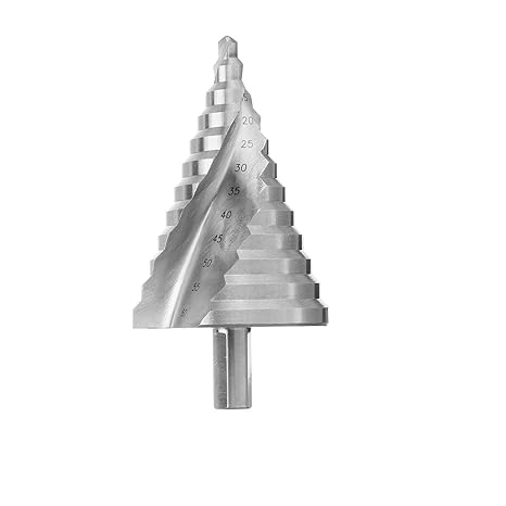 CEFEPH AACH660 Profi Stufenbohrer 6-60mm HSS Schälbohrersatz für Edelstahl Metall Holz Kunststoff usw