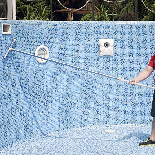 MIYA Swimming Pool Brush with 8ft Pole 18" Polished Nylon Bristles