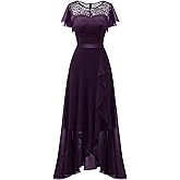 BeryLove Formal Dresses for Women 2026 Wedding Guest with Slit Cocktail Elegant Lace Long Prom Dress