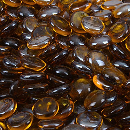 Blue Ridge Brand Trade Middle Amber Reflective Fire Glass Beads