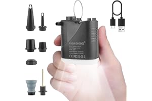 XINBAOHONG Mini Air Portable Camping Light Tiny Inflator/Deflator Pump with 2000mAh Battery USB Rechargeable for Pool Floats Air Bed Air Mattress Swimming Ring Vacuum Storage Bags