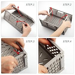 2-Pack Plastic Baskets for Shelf