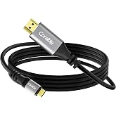 USB C to HDMI Cable (4K@60Hz) 8FT, Flexible USB Type C to HDMI Cord Adapter, Thunderbolt 3/4 Compatible with iPhone 16/15 Ser