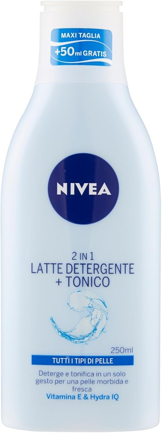 Nivea Latte Detergente E Tonico 2 In 1 250 Ml Confezione Da 2 Pezzi 