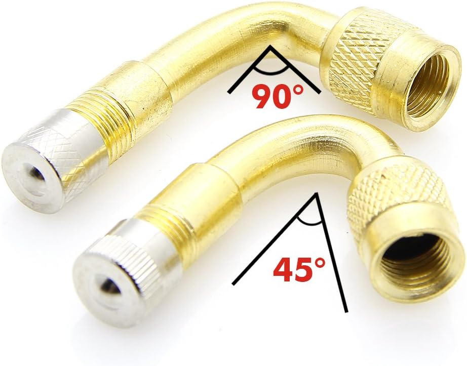 90 Degree and 45 Degree Angled Valve Stem Universal Fit