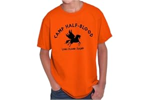 Brisco Brands Camp Half Blood Greek Mythology Crewneck T Shirts Boy Girl