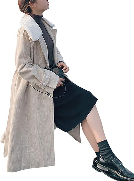 Amazon チェスターコート ロング レディース ウール アウターコート ロング ジャケット大人 秋冬 防寒 通勤 上品 ベージュ S コート ジャケット 通販