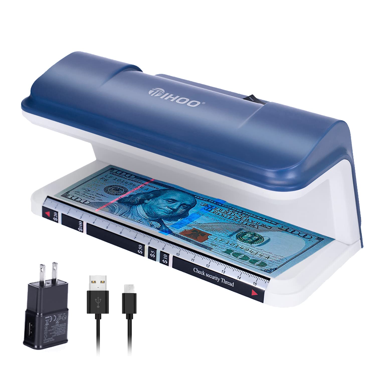 TIHOO Counterfeit Bill Detector with LED UV