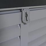 Charles Bentley 490L Outdoor Storage Box Grey Body Black Lid PP Vacuum view 4
