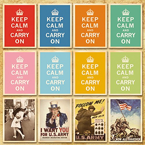 Fancyoung 32 PCS 1 Set Vintage Retro Old Travel Sights Landscape Postcard Greeting Cards Souvenir Gifts for Worth Collecting (World War II)