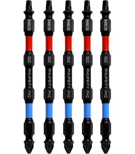 Irwin - - IRWIN Tools IMPACT Performance Series Double-Ended Screwdriver Power Bit, TORX, 2 3/8-inch Length, 5-Piece Set With Magnetic Screw Hold Attachment (1903522