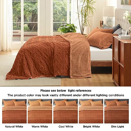 Bedsure Sherpa King Size Blanket for Bed Fuzzy Soft Cozy Blanket King