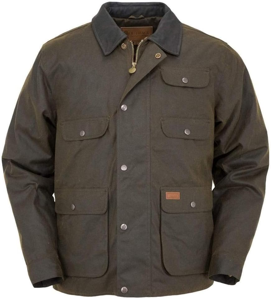 Outback Trading Company Men's 2161 Overlander Waterproof Breathable Cotton Oilskin Outdoor Jacket