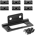 Litoexpe 6 Pcs Non-Mortise Door Hinges, 2 x 0.9 Inch Matte Black Bifold Door Hinges for Variable Kitchen, Bathroom