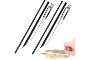 HKDGYHON Crumbers for Servers, Crumb Sweepers, Food Crumb Scraper, Restaurant Crumb Cleaner, Portable Server Tools Stainless Steel Crumber Tool, Crumbers for Servers, Waiters, Waitresses (2 PACK, Pure Silver)