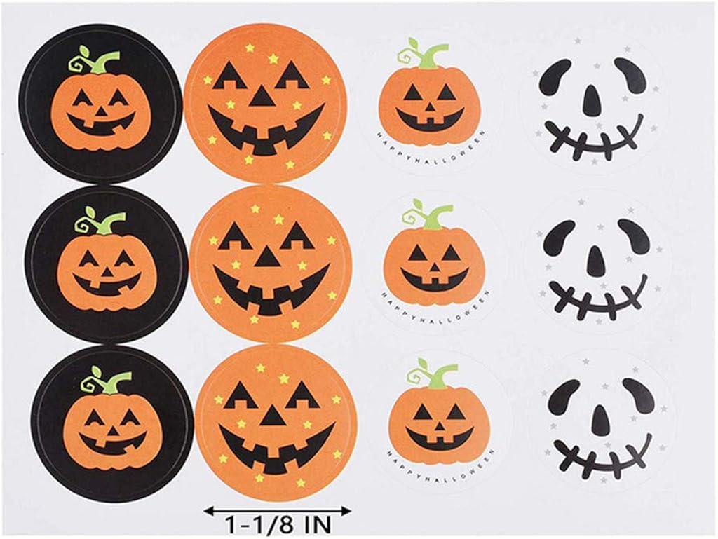 Shimigy Halloween Pumpkin Stickers 120pcs Packaging Seal DIY Candy Gifts Tags Labels