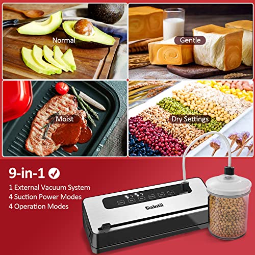Precision Food Vacuum Sealer Machine, Daintii 85Kpa Automatic Vacuum
