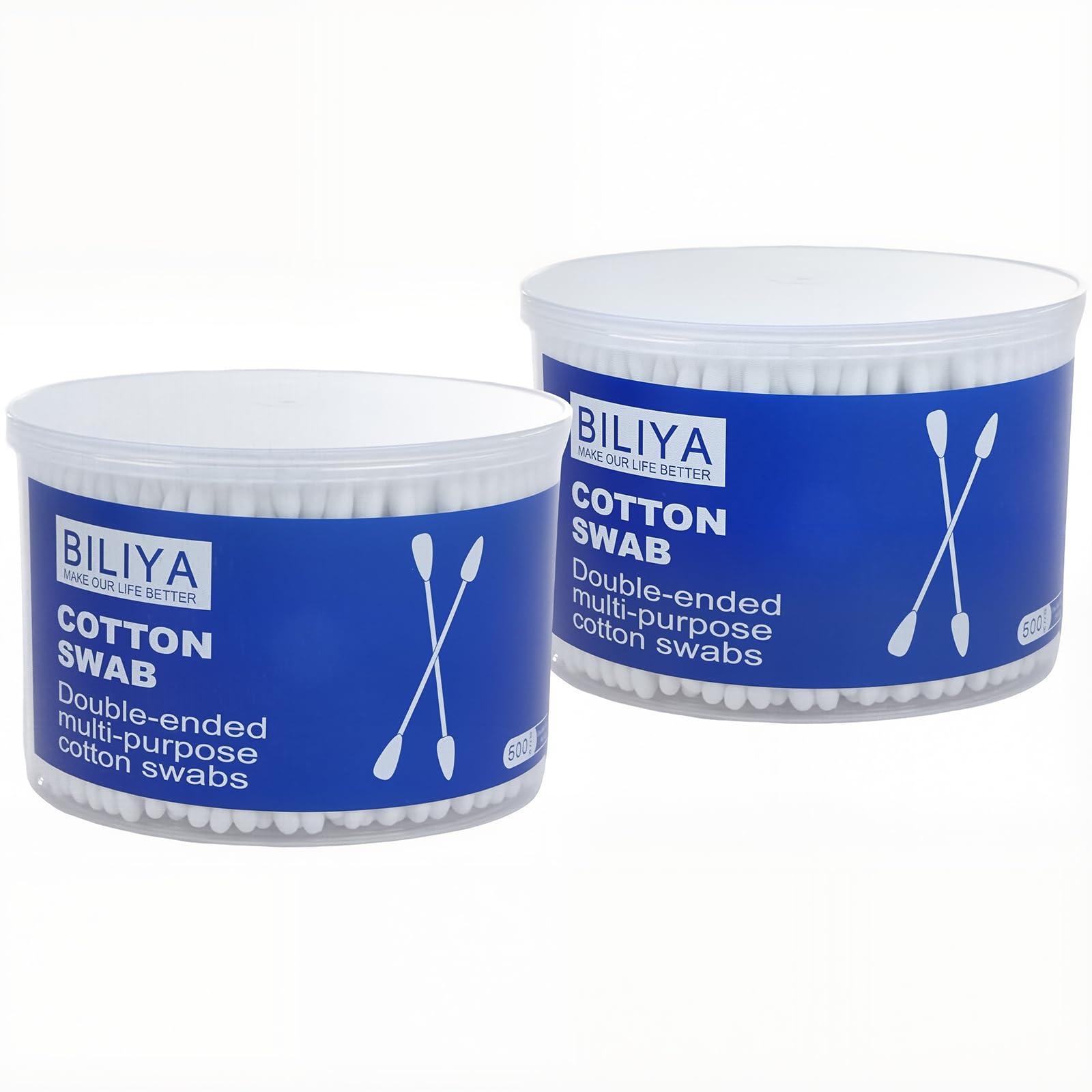 Photo 1 of 1000 Count Dual Tip Cotton Swabs with Pointed and Rounded Ends Biodegradable Paper Sticks Soft Cotton for Cleaning Makeup and Everyday Use