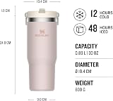 Stanley Flip Straw Tumbler 1.0 Water Bottle 0.89L Rose Quartz view 2