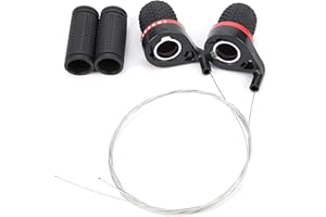 Bike Speed Shifter, 1 Pair Bicycle Twist Grip Gear Shifters Mountain Bicycle Speed Left and Right Shifter with Rubber Handle 