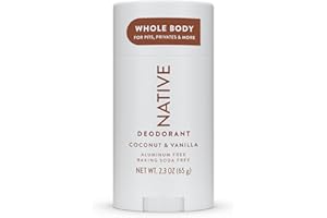 Native Whole Body Deodorant Stick Contains Naturally Derived Ingredients, Deodorant for Men and Women | 72 Hour Odor Protection, Aluminum Free with Coconut Oil and Shea Butter | Coconut & Vanilla