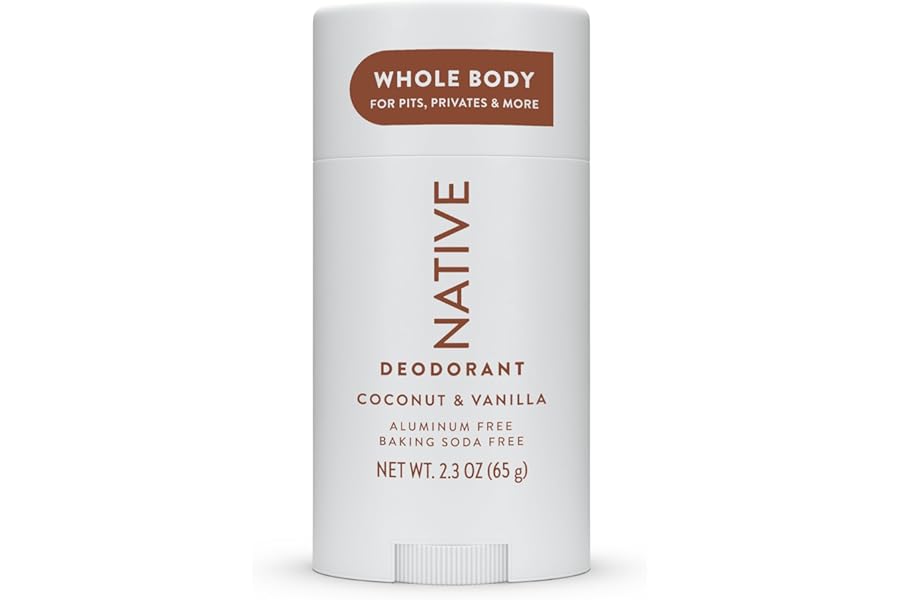 Native Whole Body Deodorant Stick Contains Naturally Derived Ingredients, Deodorant for Men and Women | 72 Hour Odor Protection, Aluminum Free with Coconut Oil and Shea Butter | Coconut & Vanilla