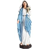 TALPGOD Blessed Mother Mary Statue,10 Inch Virgin Mary Statue Catholic Altar Home Decor,Holy Mother Religious Gift for Mom,Catholic Art Hand Painted Renaissance Sculpture Collection
