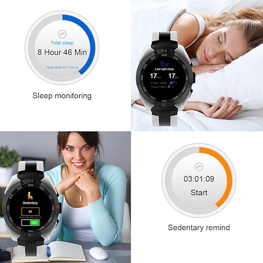 Amazon Co Jp Padcod スポーツスマートウォッチ 健康モニター Bt 通話 Sms メッセージディスプレイ アラームクロック リモート 電話 カメラ 音楽コントロール 1 53インチ カラースクリーン Bluetooth スマートウォッチ グレー ブラック 家電 カメラ