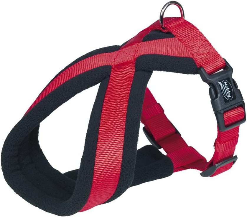 Nobby Classic Comfort Harness, 45 - 70 cm/25 - 50 mm, Red, 45 Centimeters - 70 Centimeters