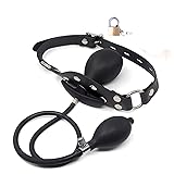 Leather Bondage Inflatable Strap-on Mouth Gag Masks