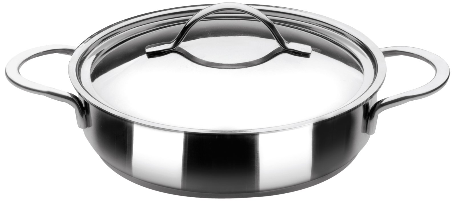 IBILI Noah Pan with Lid, 26 cm, 18/10 Stainless Steel, Suitable for Induction Hobs